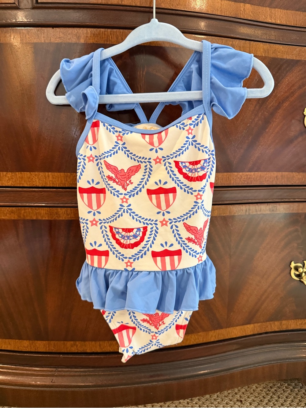 The Beaufort Bonnet Company Girls Patriotic One-Piece Swimsuit